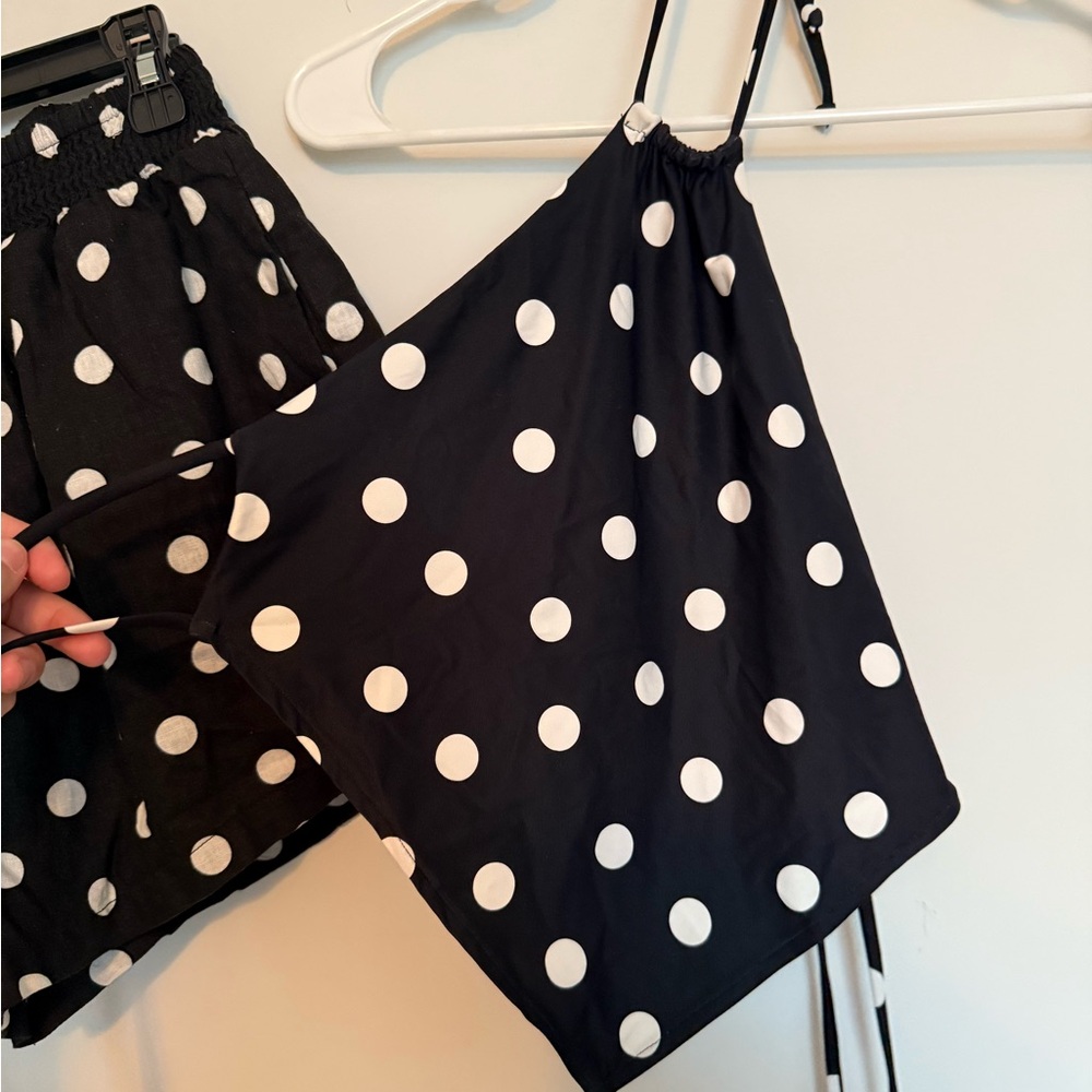 WeWoreWhat Black and White Polka Dot Bikini